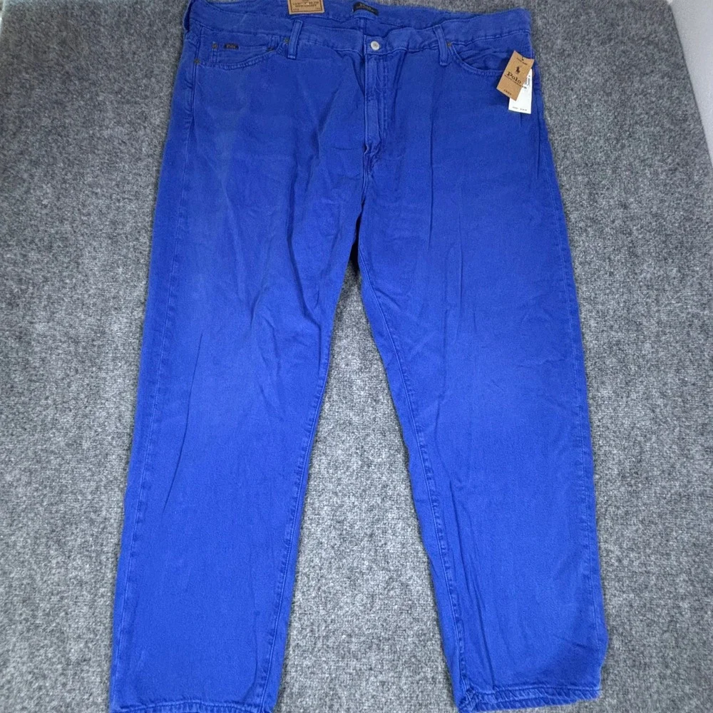 Polo Ralph Lauren Varick Slim Straight Hemp Denim Pants Blue 48B x 30 NWT